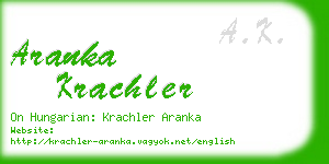 aranka krachler business card